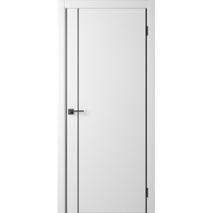 Межкомнатная дверь Centro-1 Simply White-AL Black 2Х кромка