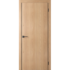 Межкомнатная дверь Slim Oak Natural-AL Black 2Х кромка