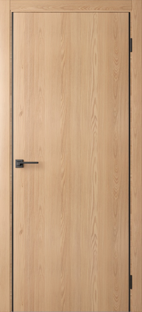 Межкомнатная дверь Slim Oak Natural-AL Black 2Х кромка