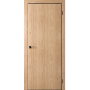 Межкомнатная дверь Slim Oak Natural-AL Black 4Х кромка