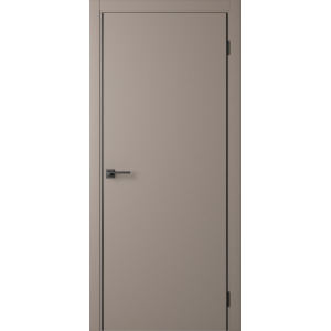 Межкомнатная дверь Slim Shell Grey-AL Black 2Х кромка