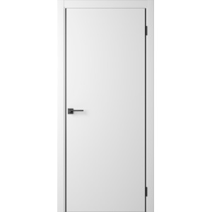 Межкомнатная дверь Slim Simply White-AL Black 2Х кромка